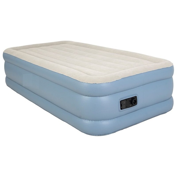 Надуваем матрак за един човек, 191 x 99 x 46 см, макс. 100 кг, място за ремонт, вградена електрическа помпа