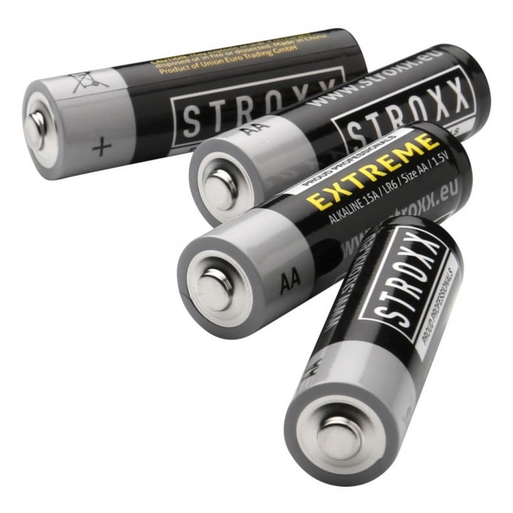 Set 4 baterii alcaline STROXX EXTREME, tip AA LR6, 1.5 V
