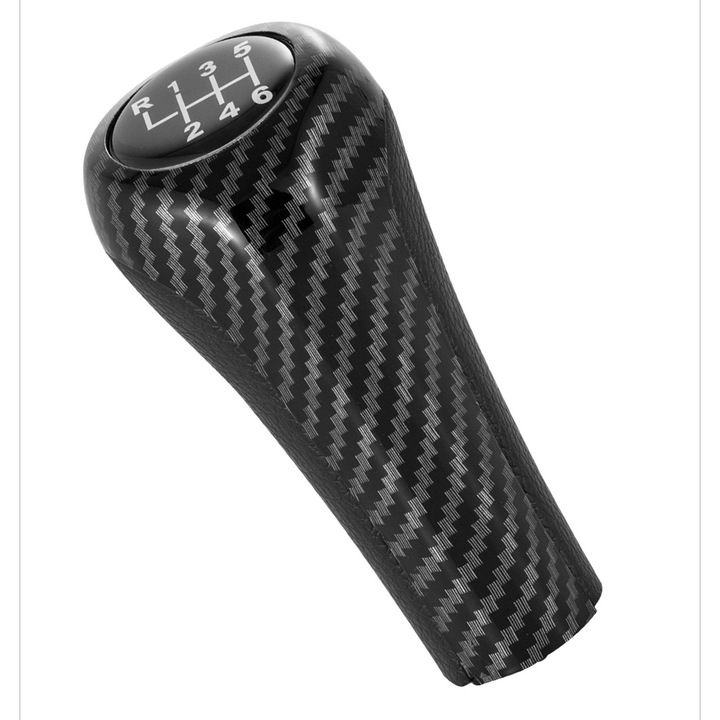 Nuca schimbator viteze, pentru BMW 6 Trepte Carbon pentru E46 pentru E60 pentru E90, design ergonomic, fibra de carbon, instalare usoara, negru