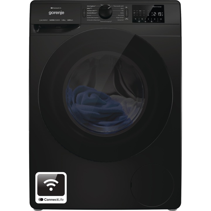 Masina de spalat rufe Gorenje WPNEI84A1DTSB, 8 kg, 1400 U