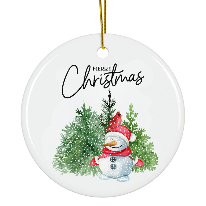 Karácsonyi akril dísz, 8 cm, karácsonyfa dísz Mikulás