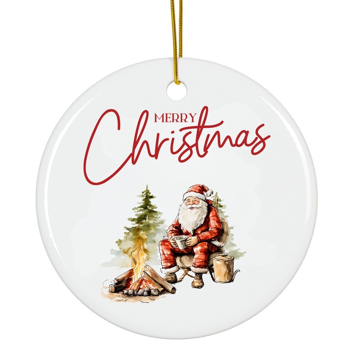 Dísz Akril Karácsony, 8 cm, fenyőfa karácsony