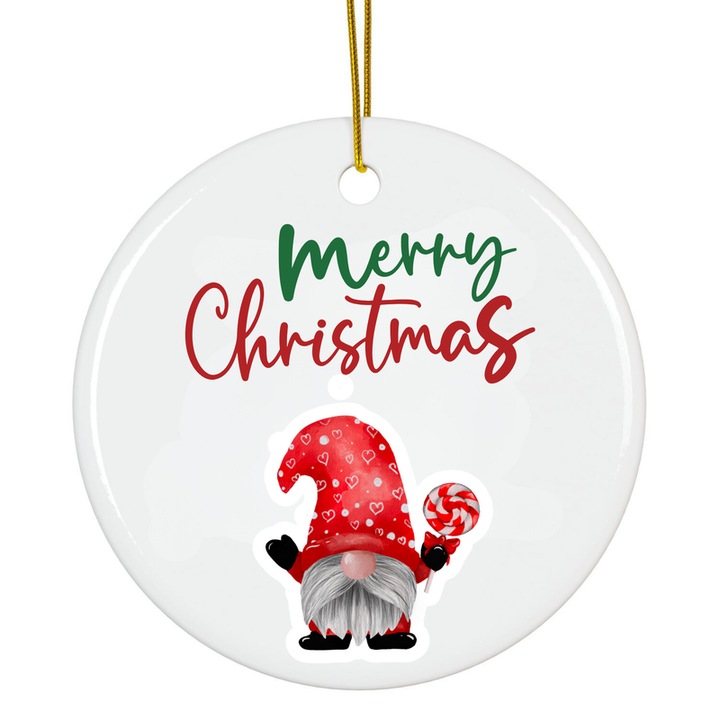 Karácsonyi akril dísz, 8 cm, Karácsonyfa