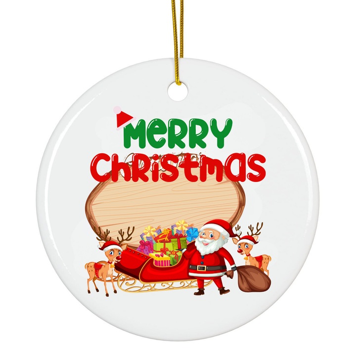 Karácsonyi akril dísz, 8 cm, vintage Mikulás