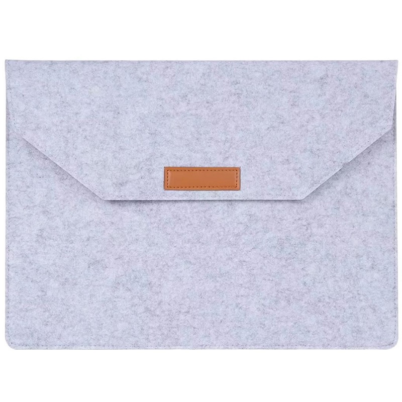 Husa Plic cu 2 Buzunare, Macbook 13"-14", Soft envelope, Business, Textil, Gri
