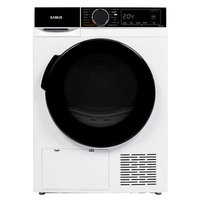 Uscator de rufe Samus SADP-835, 8 kg, Afisaj electronic, 15 programe, Clasa energetica D, Anti-sifonare, Blocare acces copii, Pornire intarziata, Alb