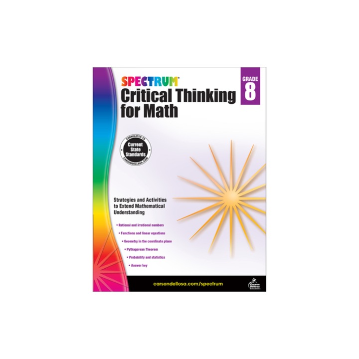 Spectrum Critical Thinking for Math, Grade 8, Spectrum