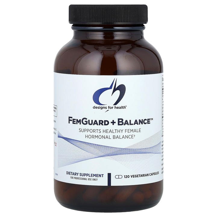 Supliment alimentar Designs For Health, FemGuard + Balance, echilibru hormonal feminin, 120 capsule
