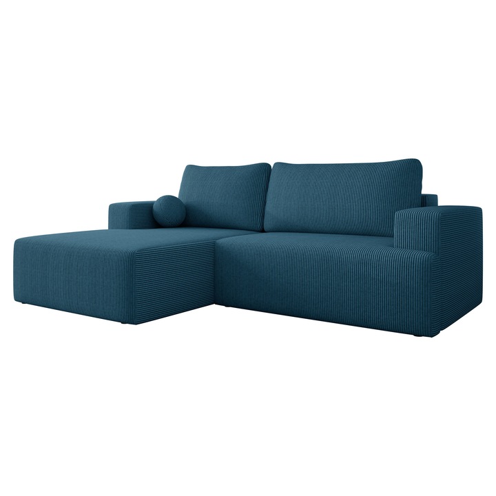 Coltar cu functie de dormit Dmiore Reiat stanga, MIRJAN 24, albastru, 163x266x93 cm