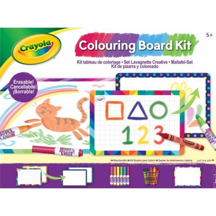 Tabla de desen stergatoare cu instrumente de desen Crayola