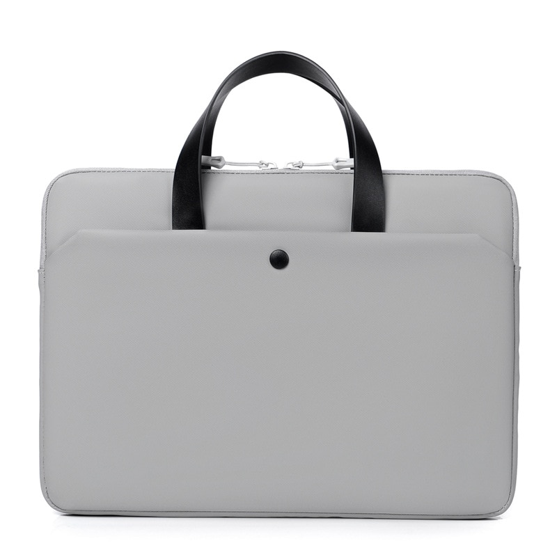 Geanta laptop Hilandlight, pentru laptop 15.6 inch, impermeabil, poliester, gri deschis