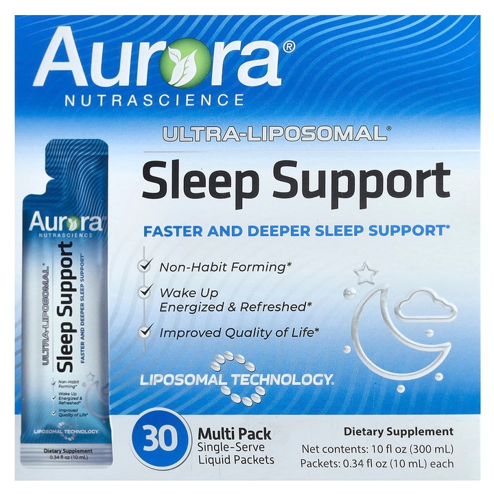 Supliment alimentar pentru somn Aurora Nutrascience, 30x10ml