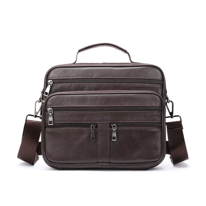 Férfi táska, Soren GT3261, valódi bőr, barna