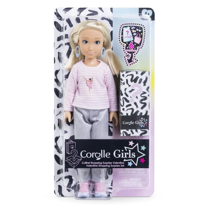 Valentin napi baba bevásárlószett Corolle Girls, 28 cm