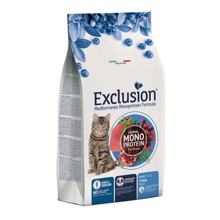 Hrana monoproteica uscata pentru pisici Exclusion, Adult, Ton, 1.5kg