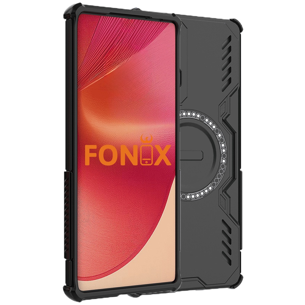 Husa MaxTitan pentru Honor 400, Compatibila cu tehnologia de tip MagSafe, Colturi antisoc, Margini texturare anti-alunecare, Design care permite disiparea caldurii, Previne supraincalzirea telefonului, Negru