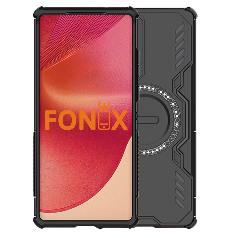 Husa MaxTitan pentru Honor 400, Compatibila cu tehnologia de tip MagSafe, Colturi antisoc, Margini texturare anti-alunecare, Design care permite disiparea caldurii, Previne supraincalzirea telefonului, Negru