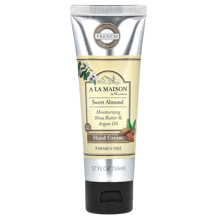 Kézkrém, A La Maison de Provence, mandulaolajjal, 50 ml, SLS-mentes, parabénmentes