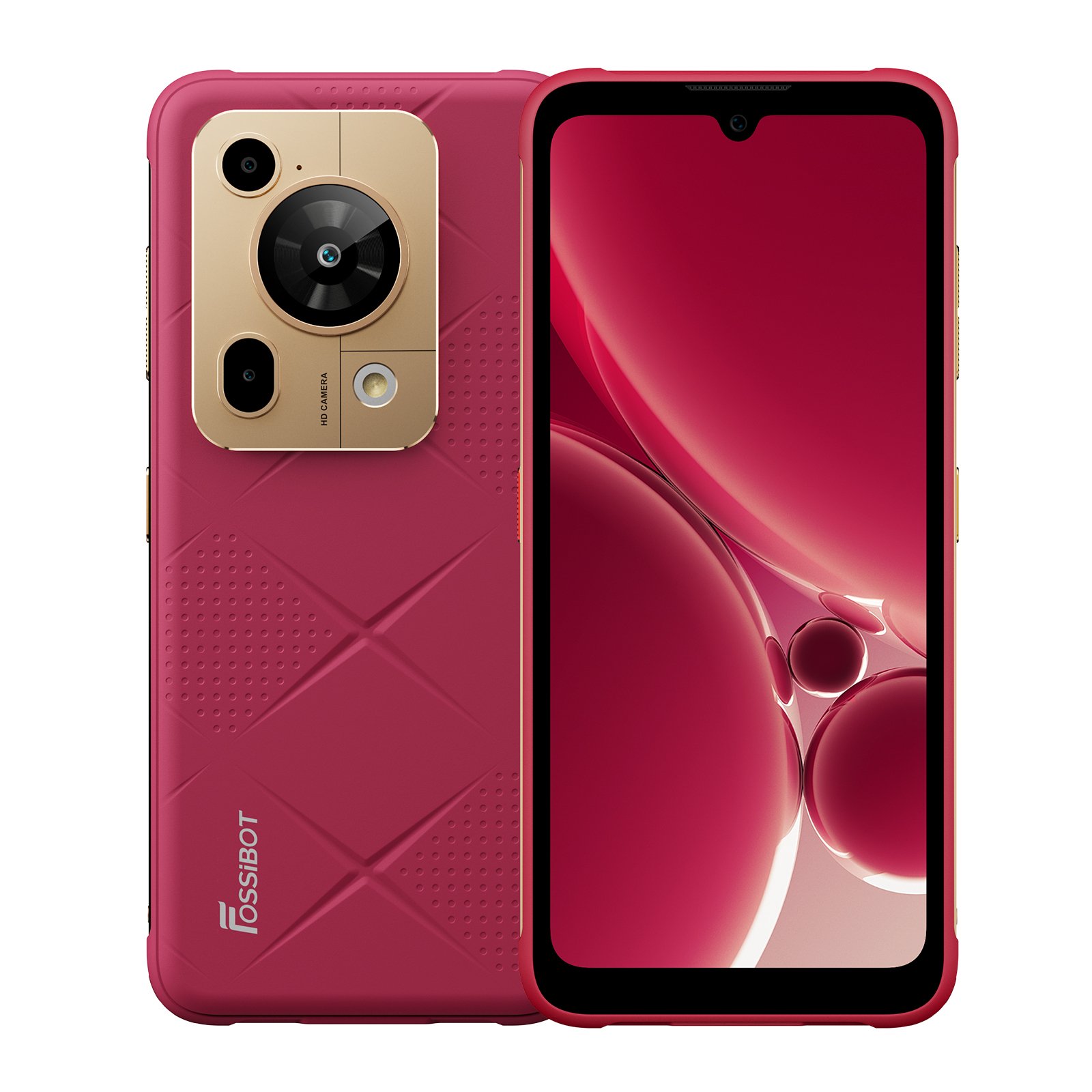 Telefon mobil FOSSiBOT F112 Pro 5G, Rosu, 6.88” HD+ IPS, 24GB RAM(8GB+16GB extensibili), 256GB ROM, Android 14, Incarcare inversa, 50MP+16MP, 18W, Dual SIM Hybrid