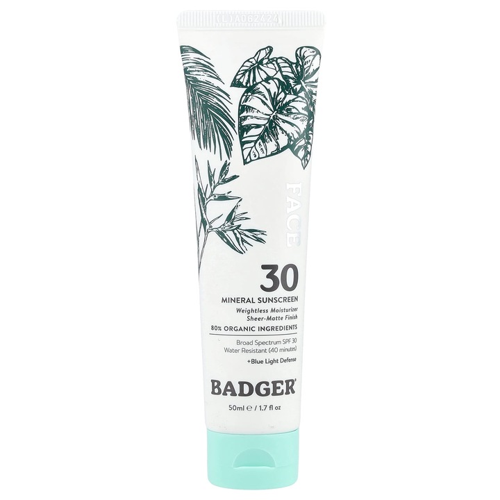Crema protectie solara, Badger, Pentru fata, SPF 30, 50ml