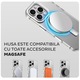 Husa pentru Apple iPhone 16 Pro Max DaDen® CandyCase MagSafe, Antisoc, Incarcare wireless, Butoane protejate, Alb