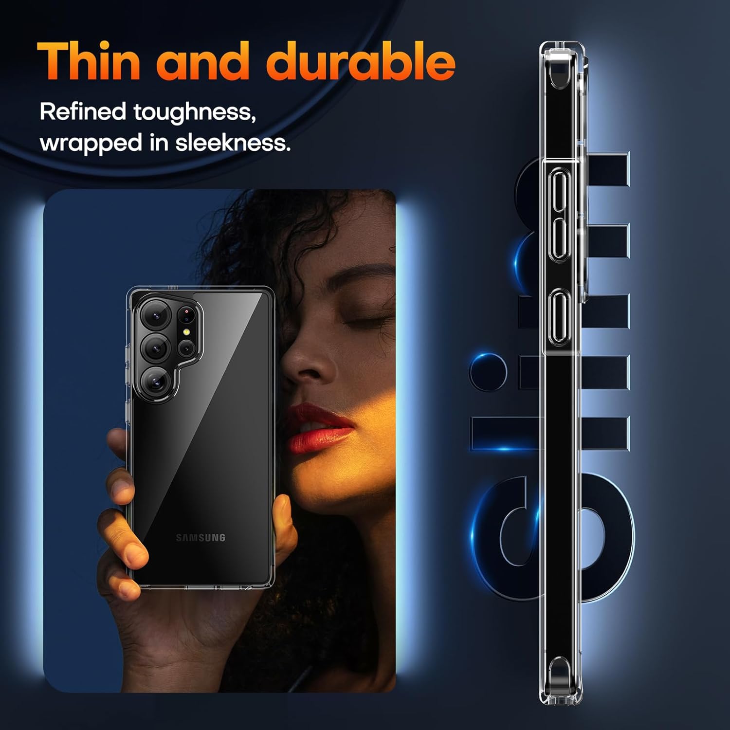 Husa Transparenta 3 in 1 pentru Samsung Galaxy S25 Ultra, cu 2 Folii din Sticla Securizata, Anti-Soc, Anti-Ingalbenire