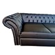 Canapea Extensibila Chesterfield, 250x100x75cm, 3 locuri, Cayenne 1114 Black, Glasspandoor