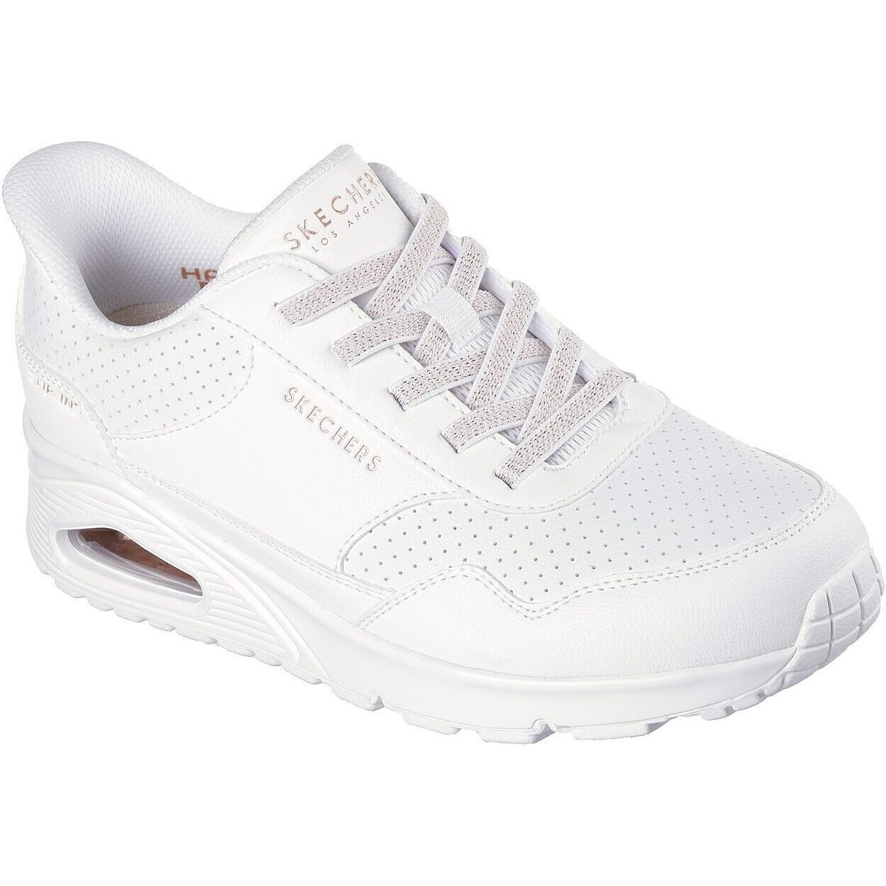 Skechers, Pantofi sport cu talpa wedge Uno Spread The Love, Rosu