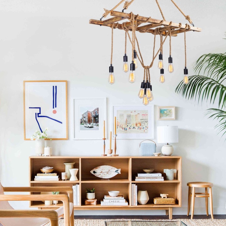 Lustra Evo Light V1043 E27, Lemn