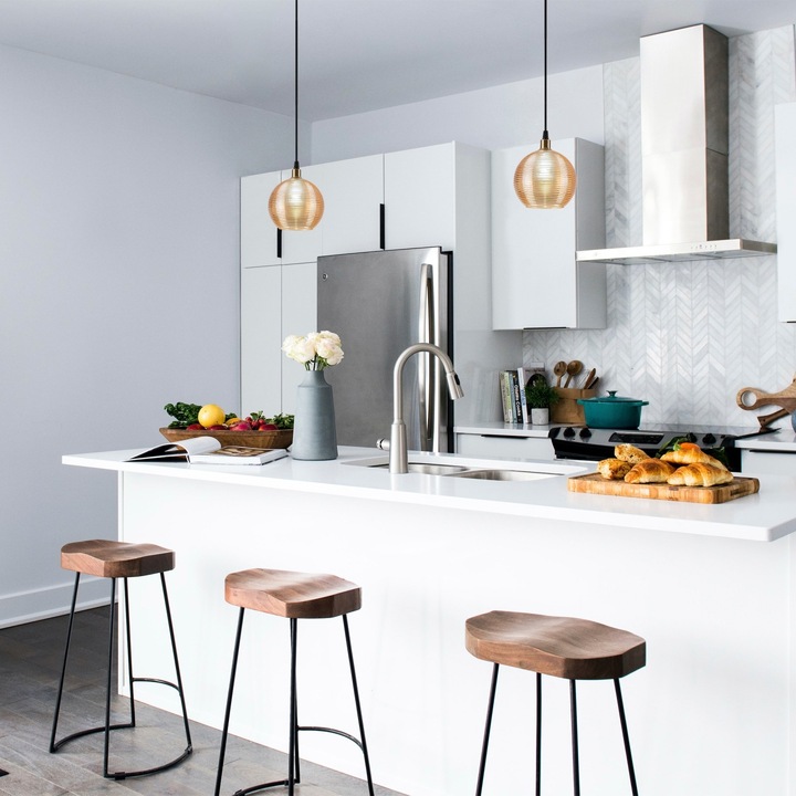 Lustra Evo Light V1335 E27, Galben, Gri