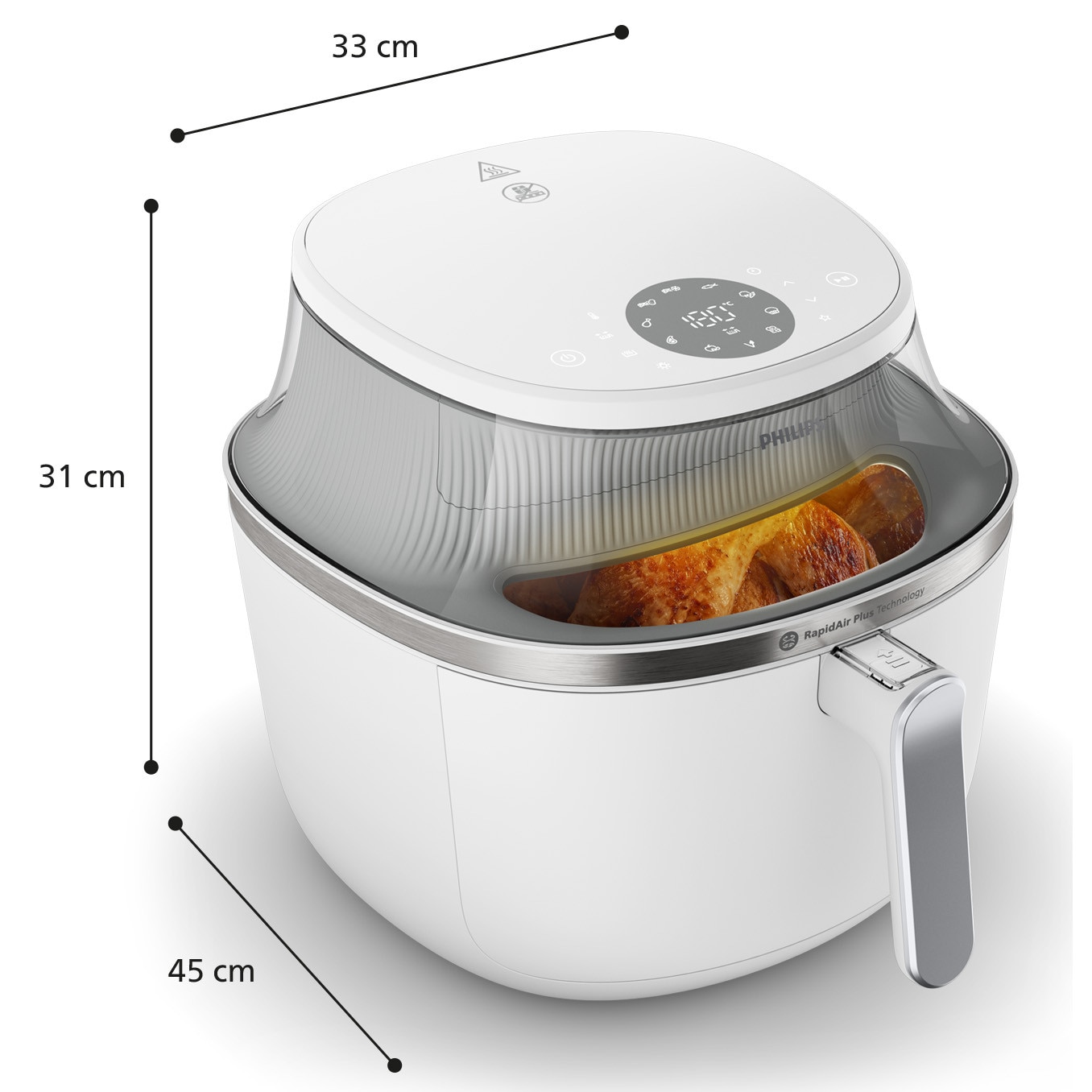 Friteuza cu aer cald Philips NA341/10 seria 3000, afisaj digital