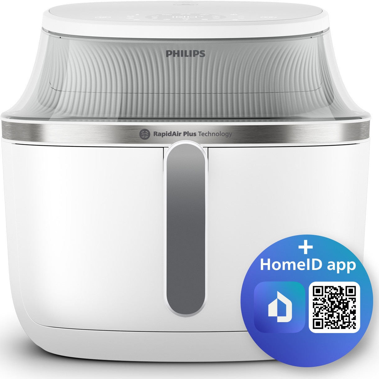 Friteuza cu aer cald Philips NA331/10 seria 3000, compact digital, 1700W, capacitate 6.2L, Tehnologia RapidAir Plus, Fereastra de gatit, 16 functii de gatit în 1, afisaj digital, 1