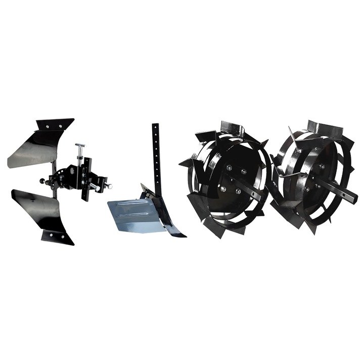 Pachet Accesorii Avansat (Plug Reversibil, Rarita Reglabila, Roti Metalice 5.00 cu manicoti)