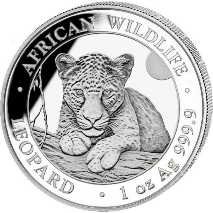 Moneda Argint African Wildlife: Leopard 2025, 1 Oz, 31.1 g, puritate 999