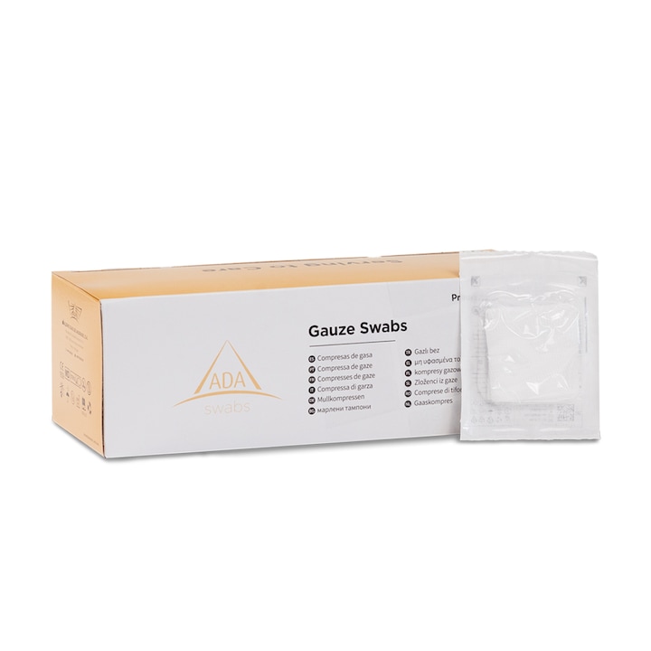 Comprese sterile tifon 17 fire ADA, 5 x 5 cm, 8 straturi, 5 buc/blister 40blistere/cutie