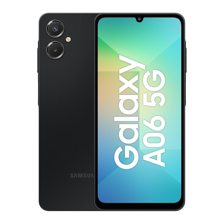 Мобилен телефон Samsung Galaxy A06, 128GB, 6GB RAM, 5G, Черен