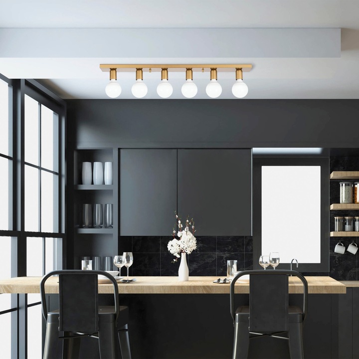 Lustra Evo Light V1304 E27, Auriu