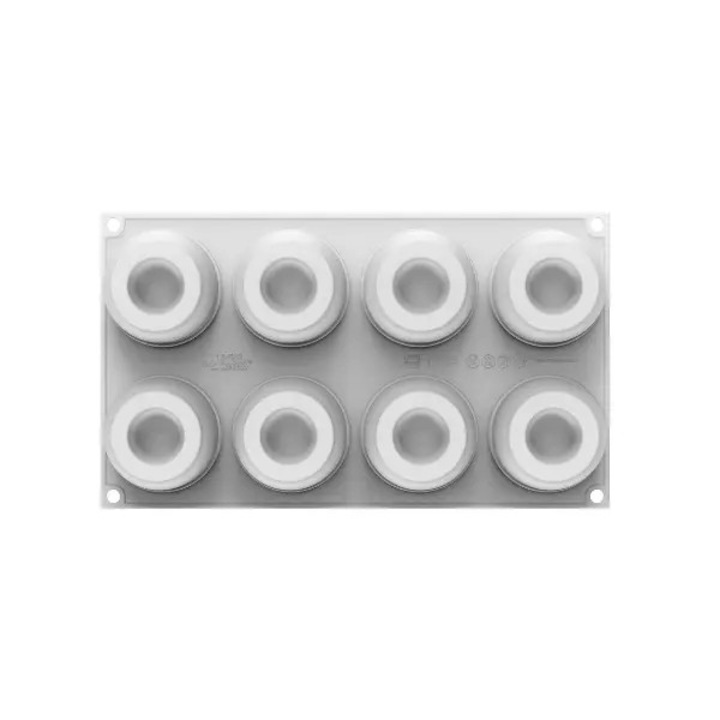 Forma din silicon pentru monoportii, Secret 110, 8 cavitati, Ø 62 × 49 mm, 110 ml