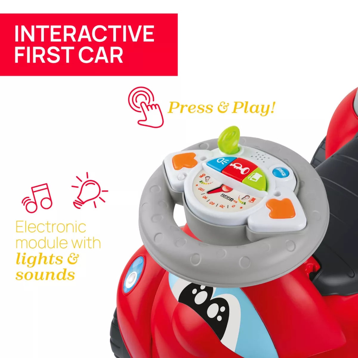 Masinuta Ride-on 2 in 1 Chicco, Billy Walk, Rosu, 12-36 luni+