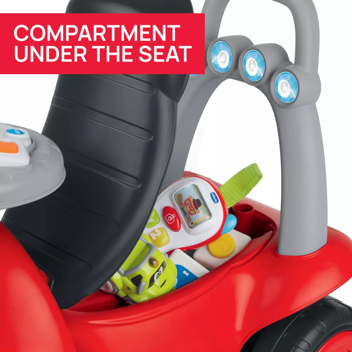 Masinuta Ride-on 2 in 1 Chicco, Billy Walk, Rosu, 12-36 luni+