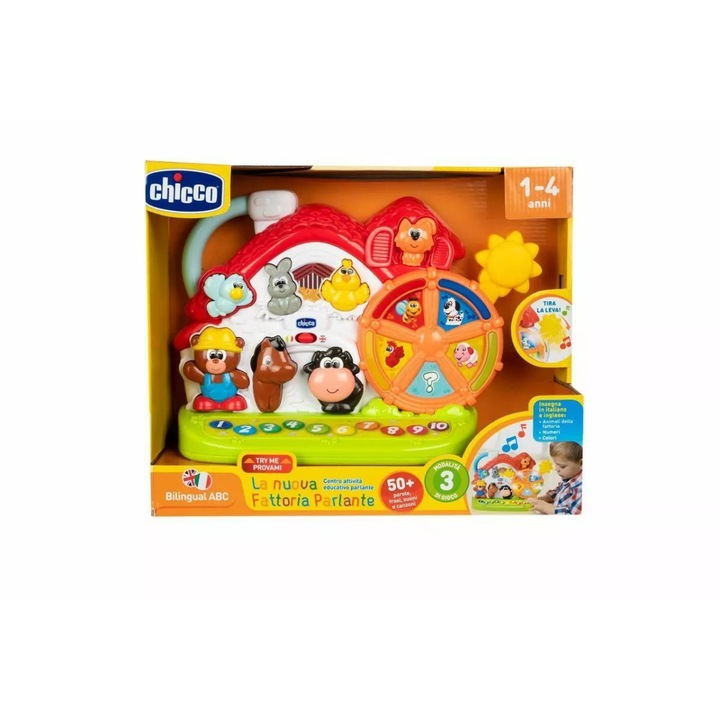 Jucarie interactiva Chicco, Noua ferma, engleza si italiana