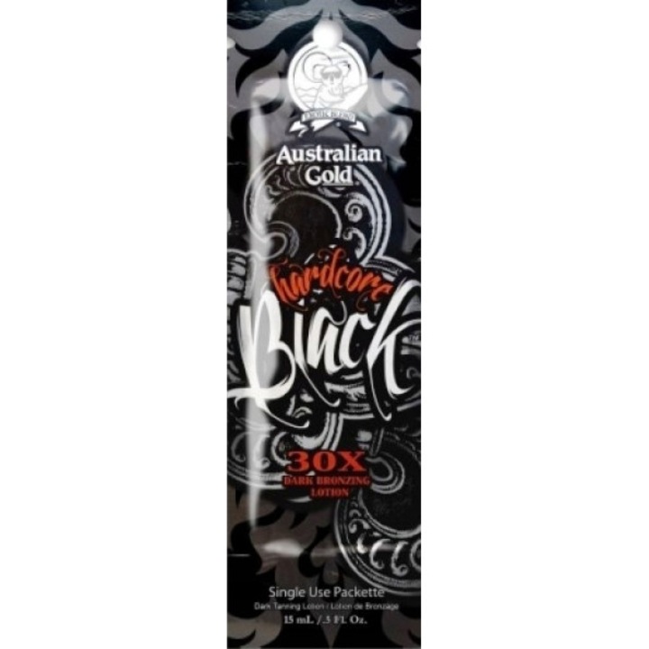 3 darabos önbarnító készlet Australian Gold Hardcore Black, 15 ml/db, trópusi illat