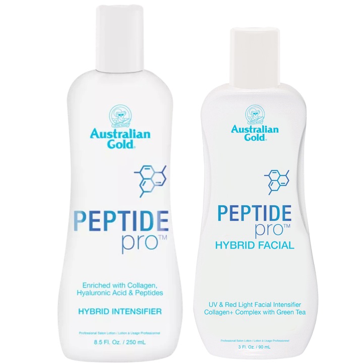 Australian Gold Peptide Pro önbarnító szett 250ml + 90ml, kókuszolaj, aloe vera, trópusi illat