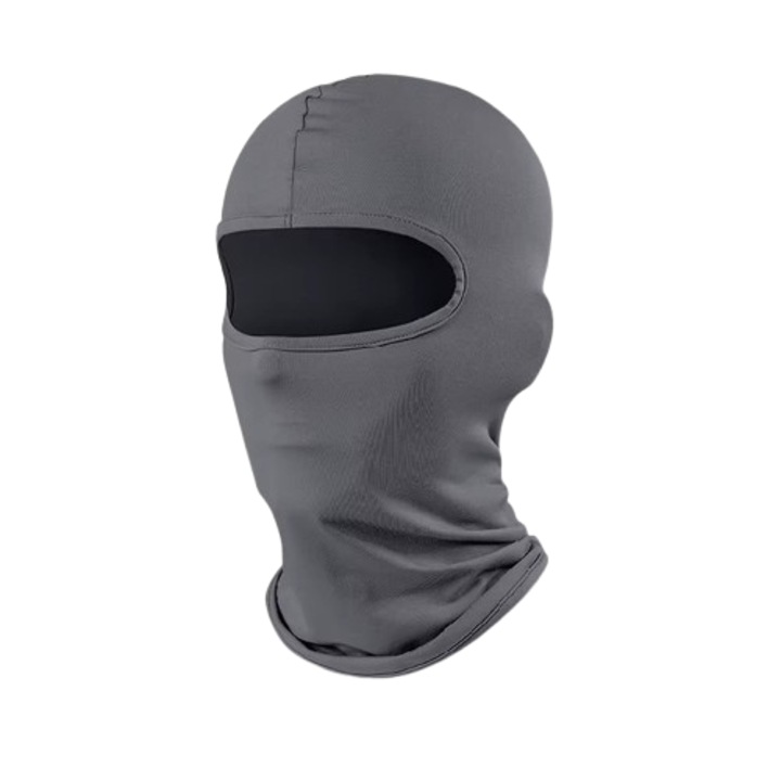 Cagula Moto FIXATO, Unisex, Protectie UV, Material elastic, respirabil, Marime universala, Gri