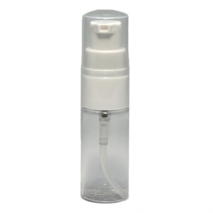 Recipient cosmetic flacon transparent cu pompa spumanta, 30ml