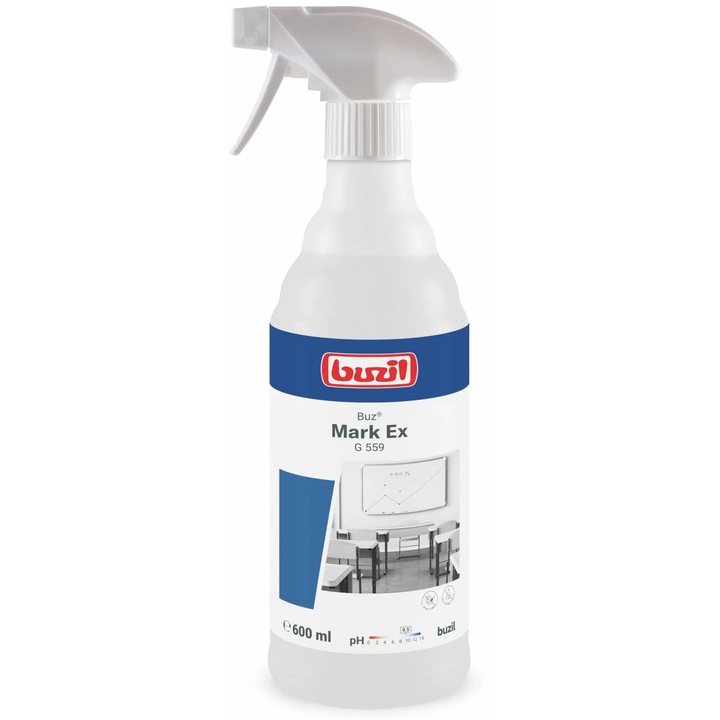 Solutie profesionala de curatare intensiva a suprafetelor din plastic Mark Ex G559 600ml Buzil