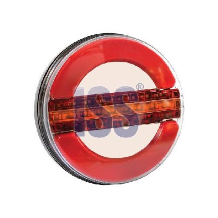 Lampa spate rotunda, neon, cu 3 functii, cu fir