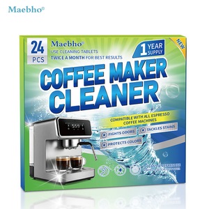 Tablete de curatare pentru masini de cafea, agent de curatare pentru masini de cafea automate, semi-automate si cu capsule, degresant pentru rezervor, universal, 24 tablete