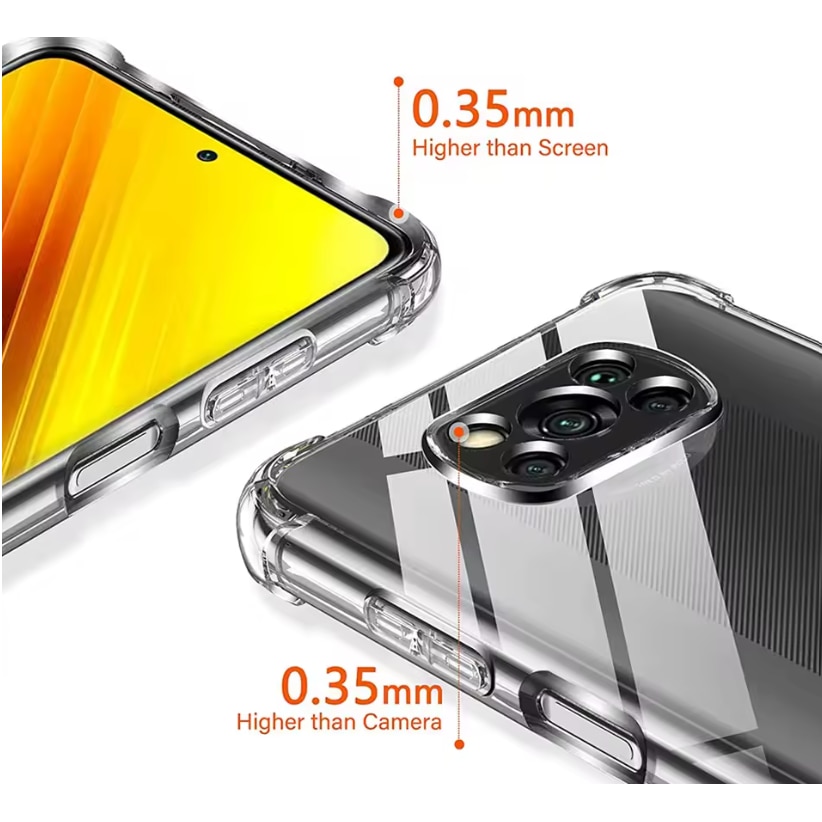 Husa protectie Mat-Tech compatibila cu Xiaomi Poco X3 / X3 NFC / X3 Pro, Protectie Camera, Colturi anti-soc, Decupaje Precise, Rezistenta la impact, Transparenta