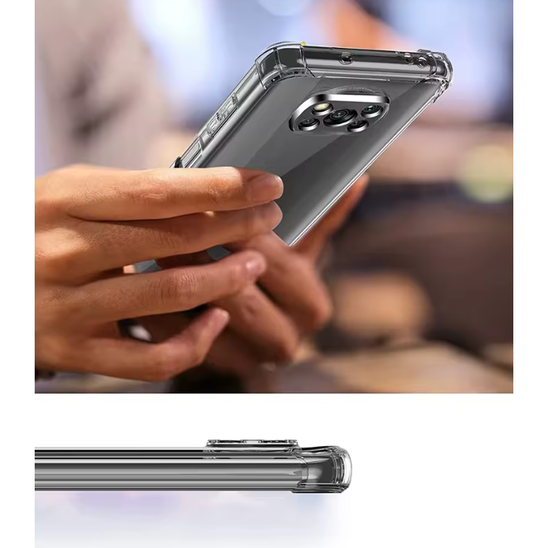 Husa protectie Mat-Tech compatibila cu Xiaomi Poco X3 / X3 NFC / X3 Pro, Protectie Camera, Colturi anti-soc, Decupaje Precise, Rezistenta la impact, Transparenta